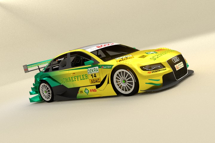 Audi A4 DTM Cycles + Uv-texture-alpha Maps preview image 1