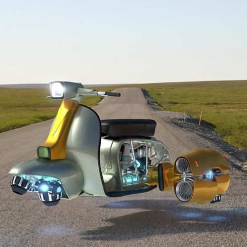 Lambreta XP70 Rendered With Cycles preview image