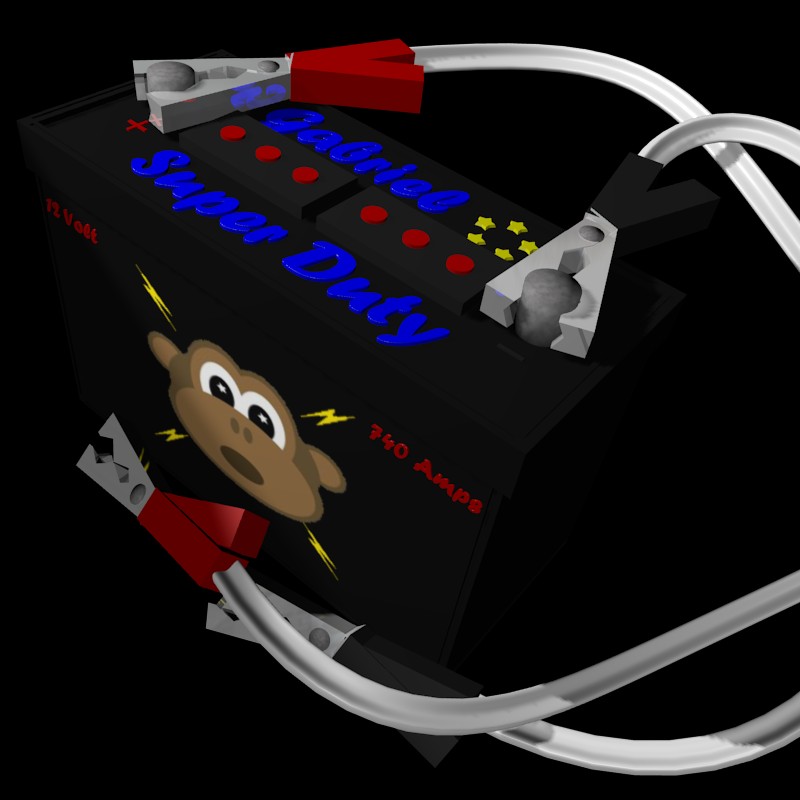 12 Volt Car Battery W / Cables preview image 1