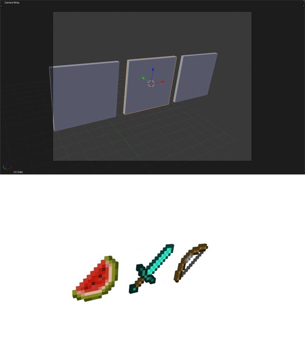 Blend Swap Minecraft item creator