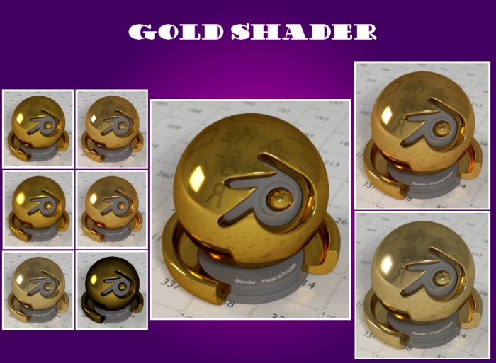 Gold Material for Cycles preview image 1