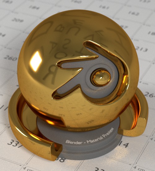 Gold Material for Cycles preview image 2