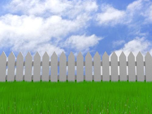 Picket Fence and Grass Scene preview image