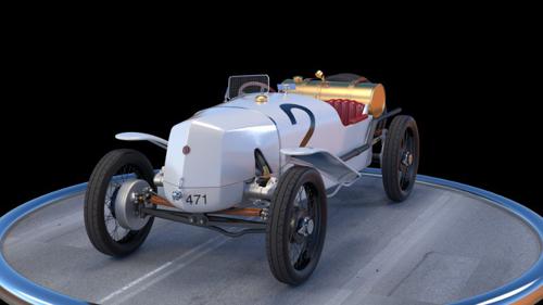 Tatra T12 Targa Florio - High poly preview image