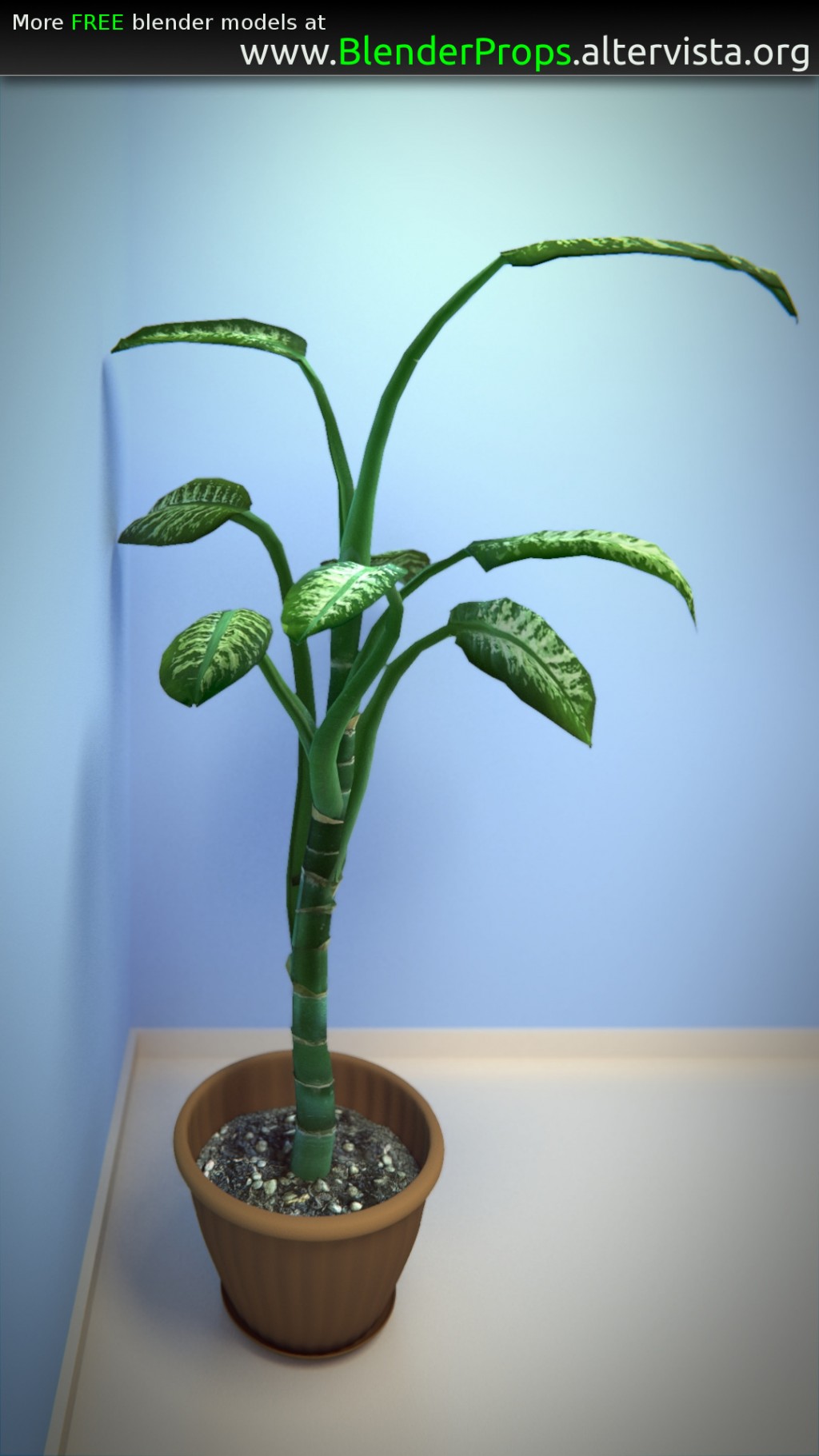 Interior Plant with Flowerpot preview image 1