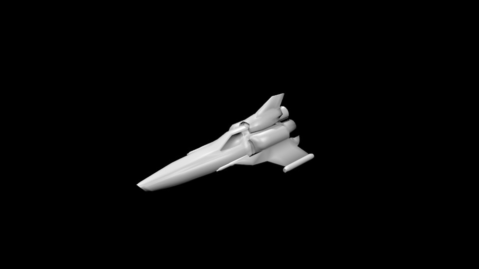 Battlestar Galactica Viper untextured preview image 1