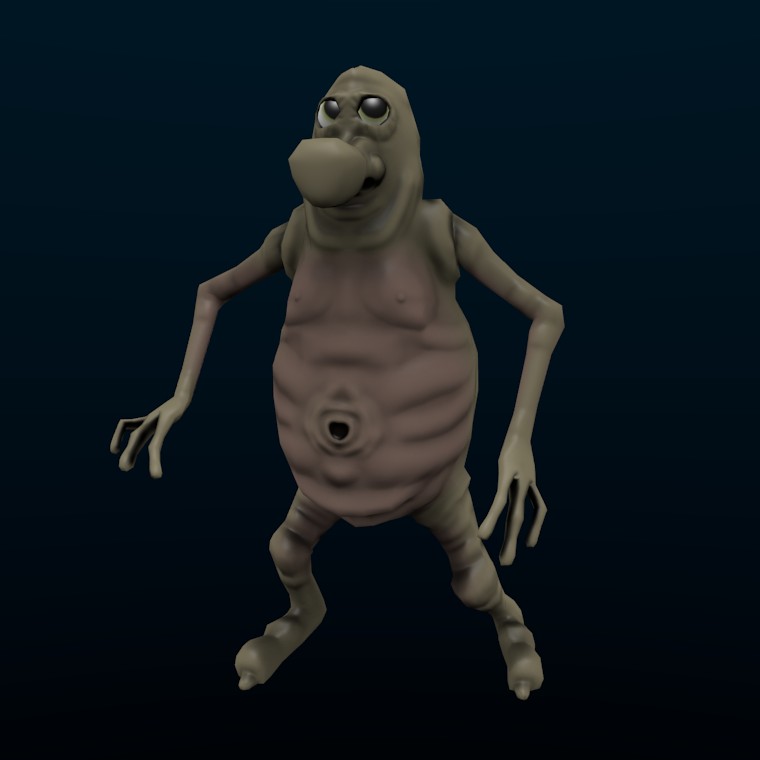 Low Poly Troll Rigged. Textured preview image 1