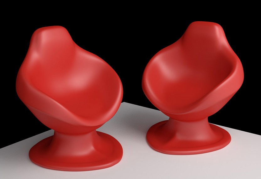 Red Plastic Chair preview image 1