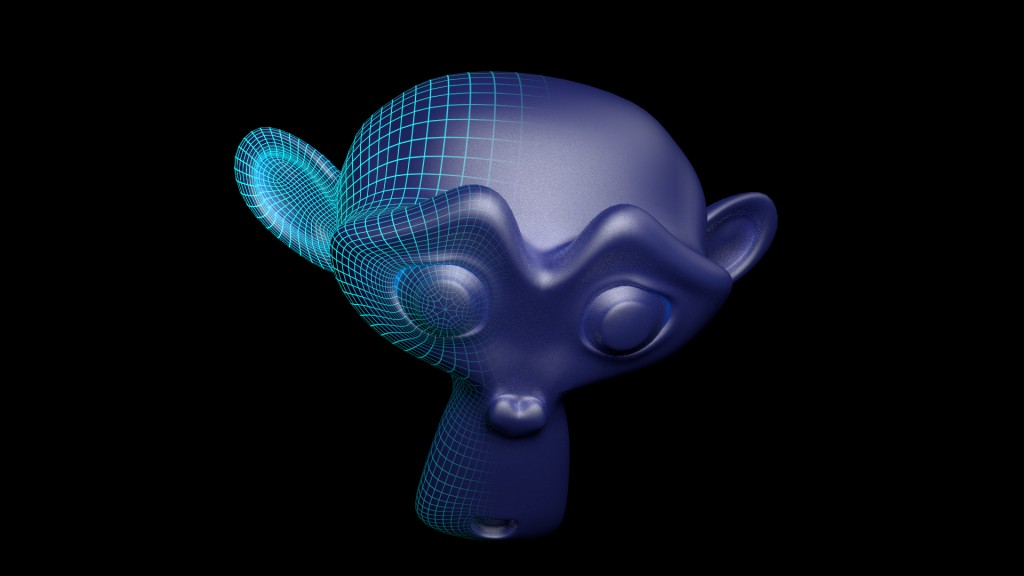 Cycles Wire frame fading example preview image 1