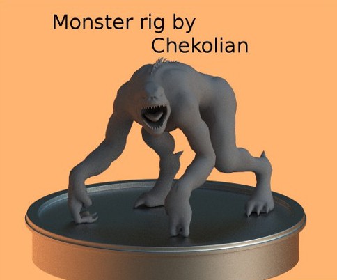 Monster production rig for animation preview image 1