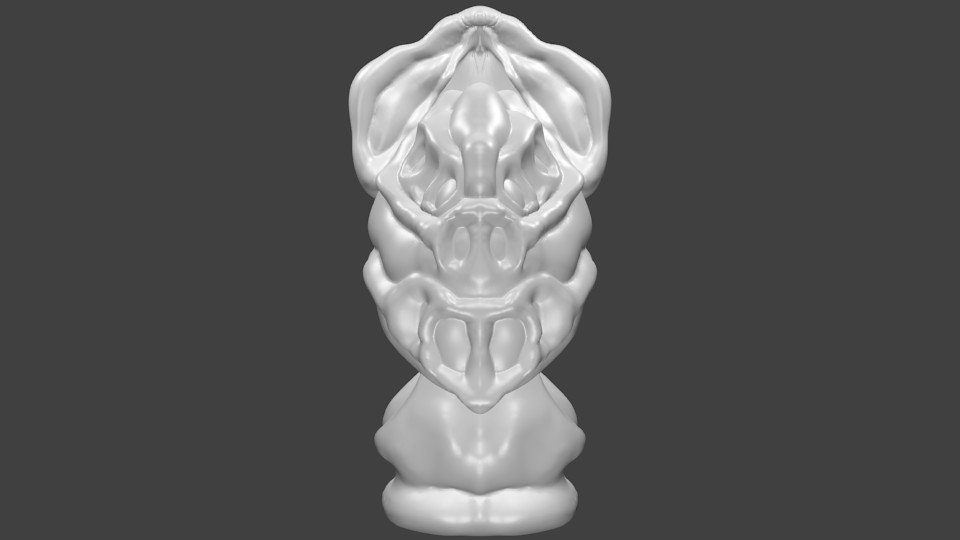 Alien Head Bust Untextured preview image 1