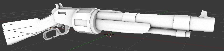 Lever Action Shotgun untextured preview image 1