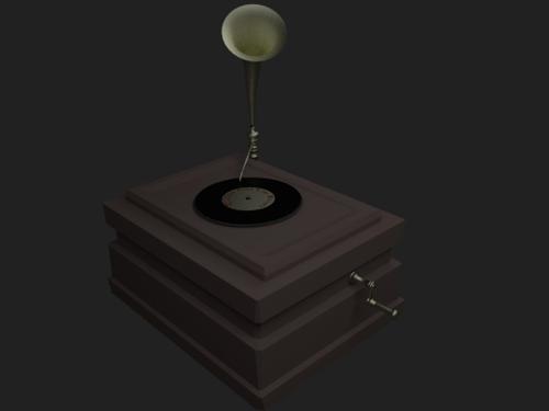 Old Gramaphone  Cycles Materials &amp; Lighting only  preview image