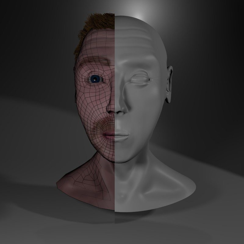 Sculpted Head Repology and Textures included  preview image 1