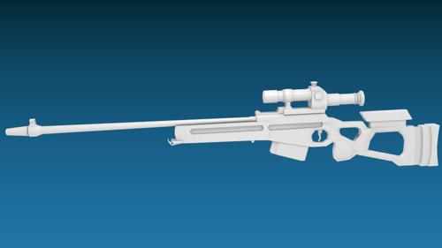 SV-98 Sniper Rifle- Low Poly  preview image