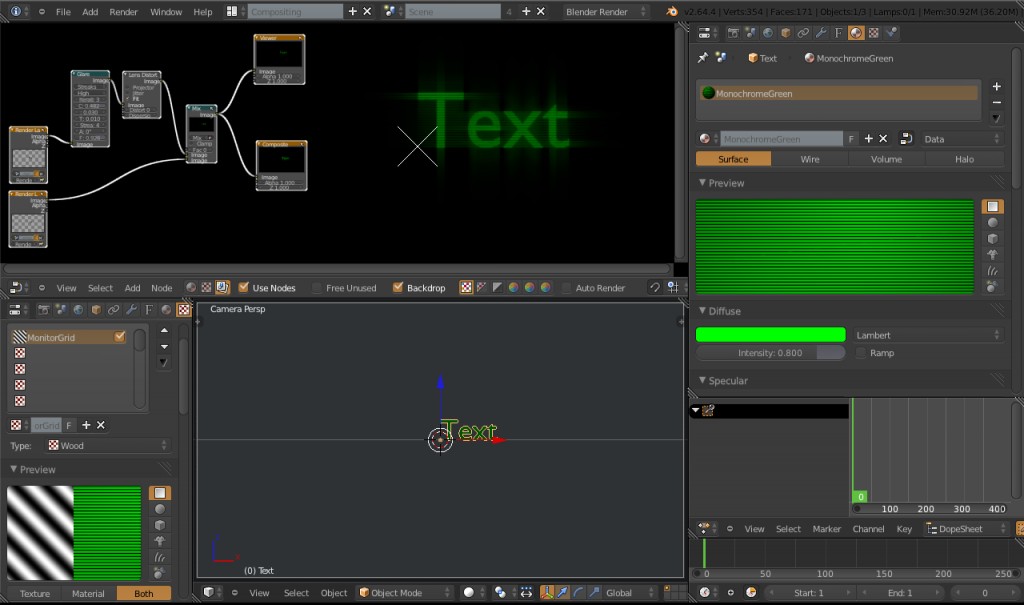 Monochrome Monitor Text Template preview image 1