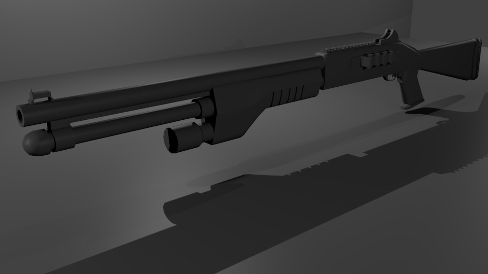 Shotgun 2  untextured  preview image 1
