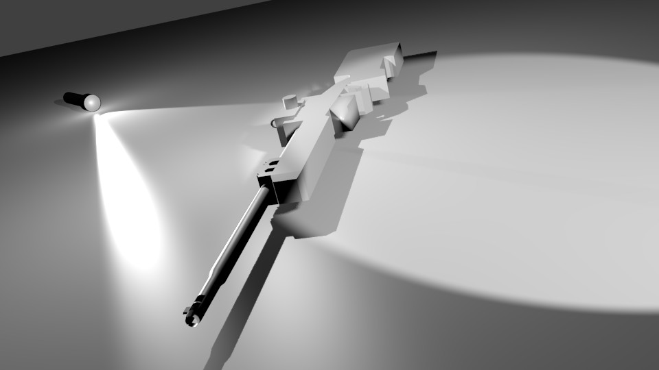 Low poly M40A5 with tactical light preview image 1