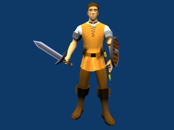 Adventurer-militia-peasant low poly  preview image 2