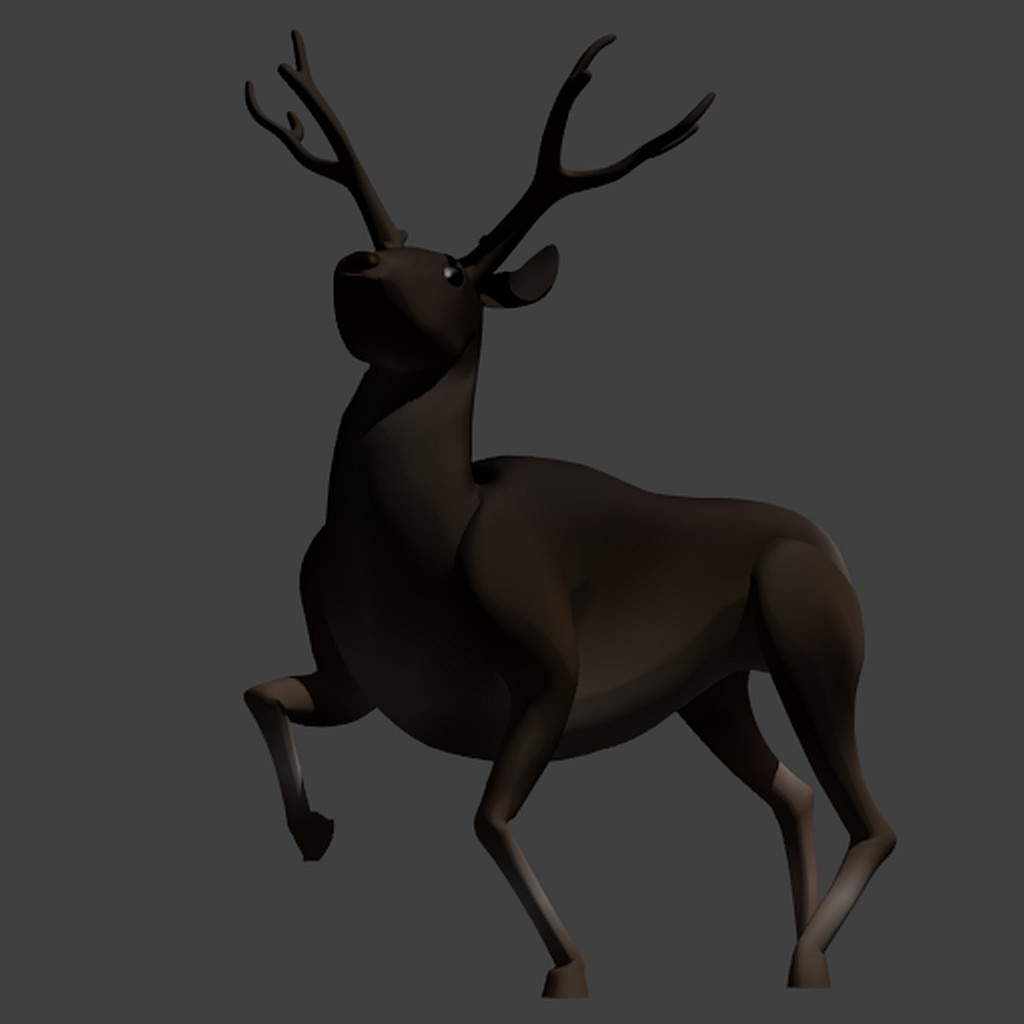 Deer - Stag - Low Poly preview image 1