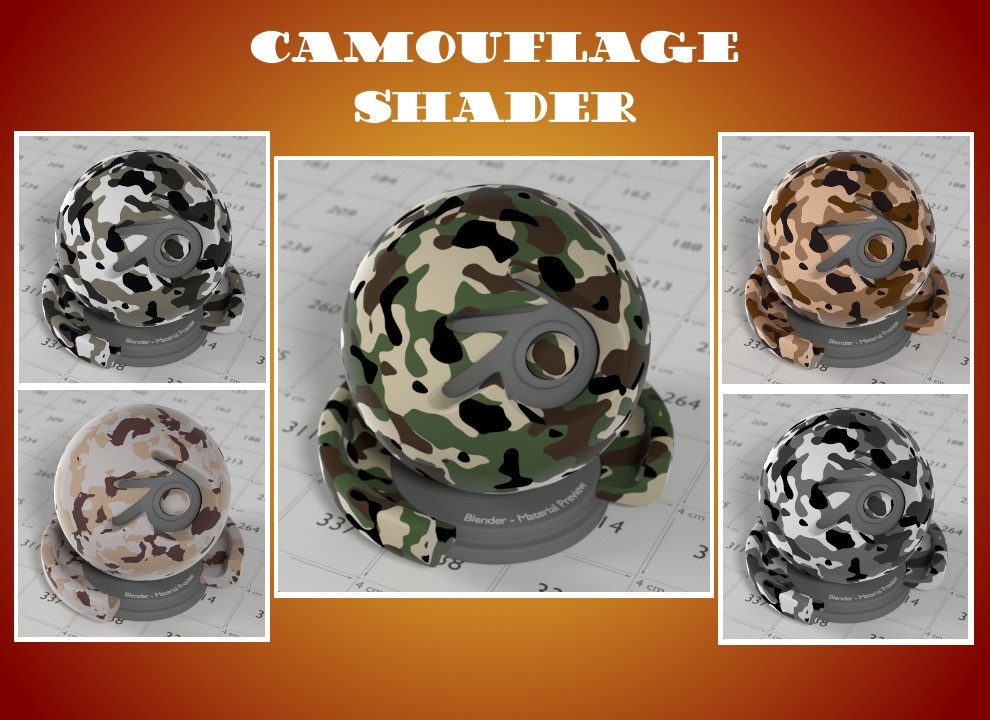 Camouflage Material for Cycles preview image 1