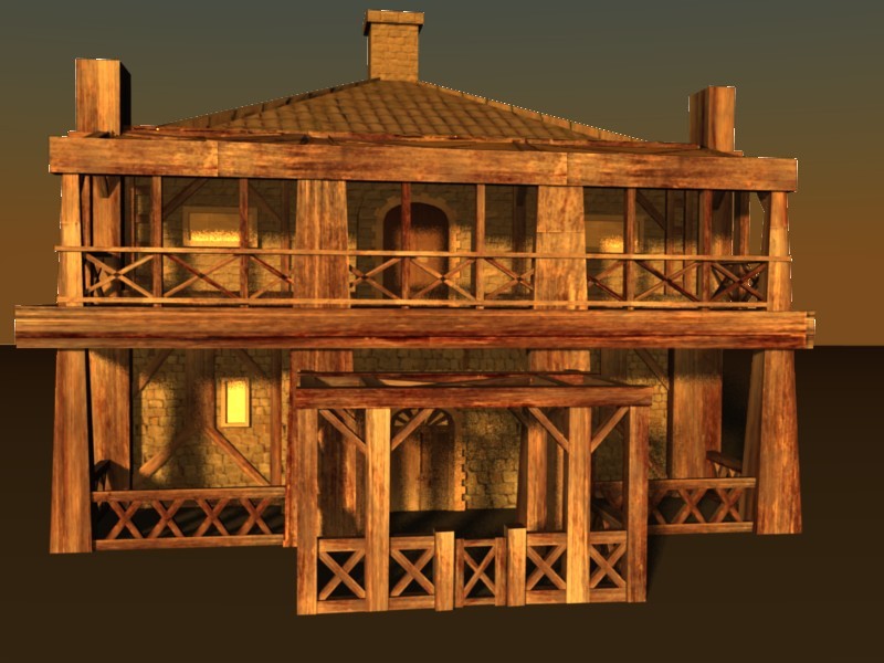 House medieval stone and wood preview image 1