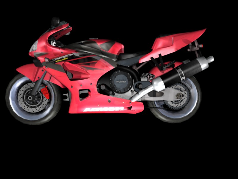 Honda Motorcycle - Low Poly preview image 1