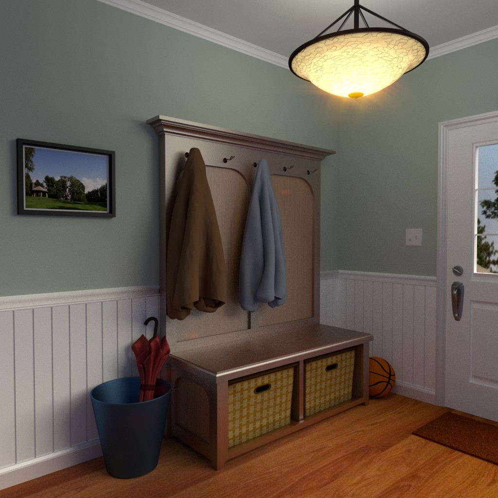 Coat Rack and Bench preview image 1