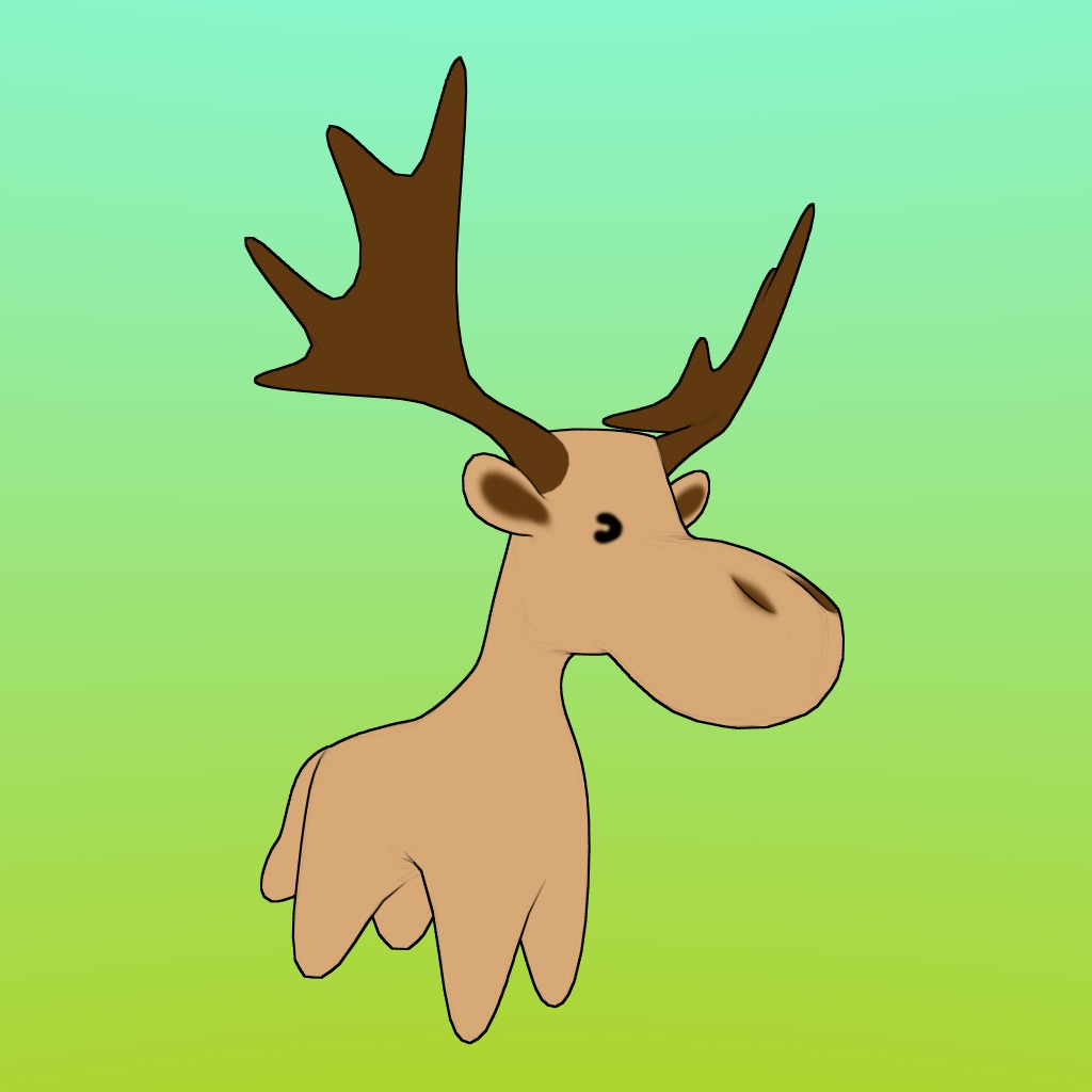 Daim-lowpoly-with-basic-rig preview image 1