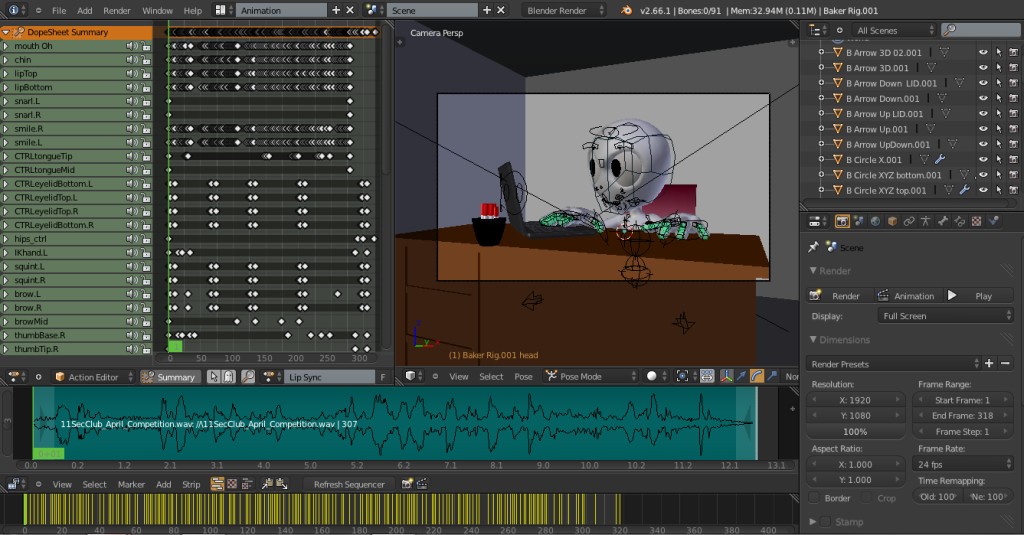 Baker Lip Sync Animation preview image 1