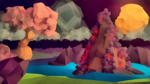 Low Poly Volcano preview image