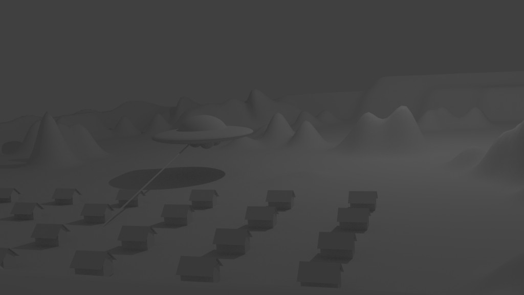 UFO over Town plain preview image 1