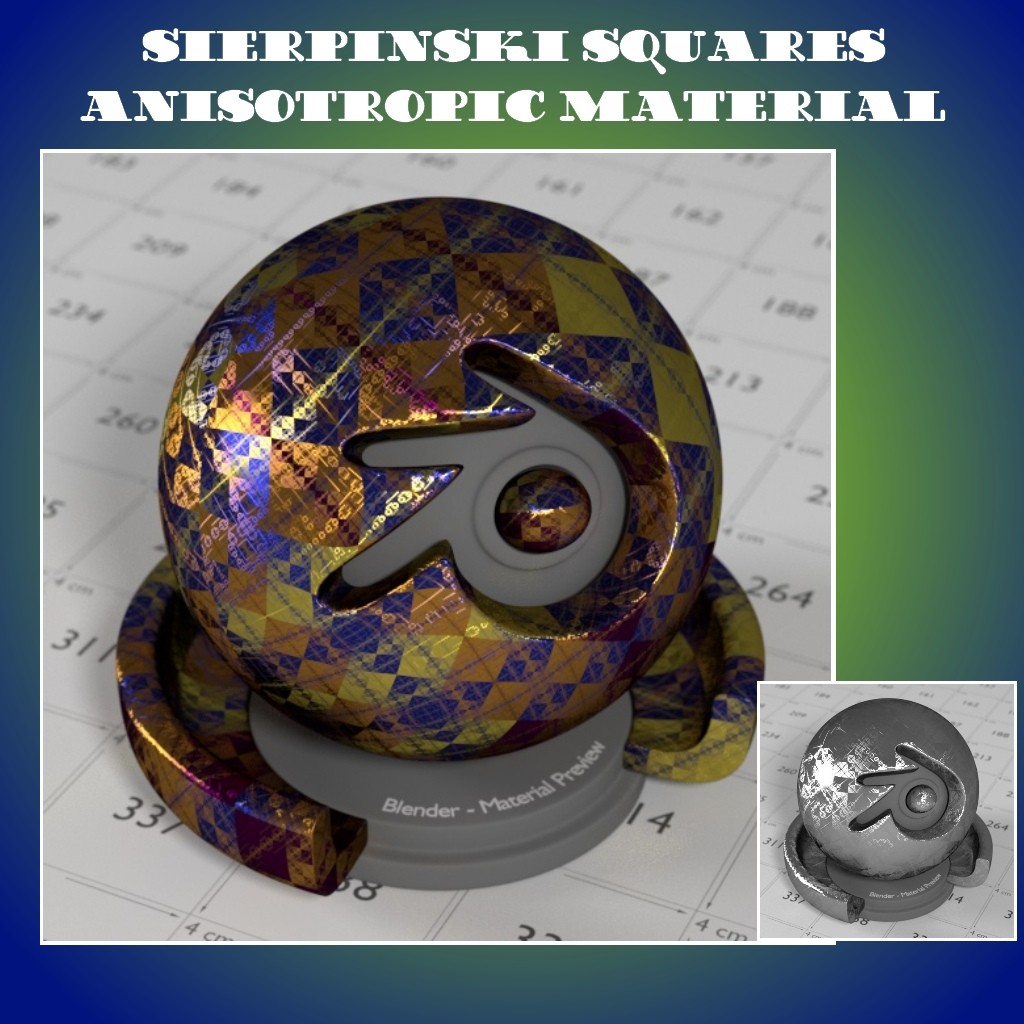 Sierpinski Squares Anisotropic Material for Cycles preview image 1