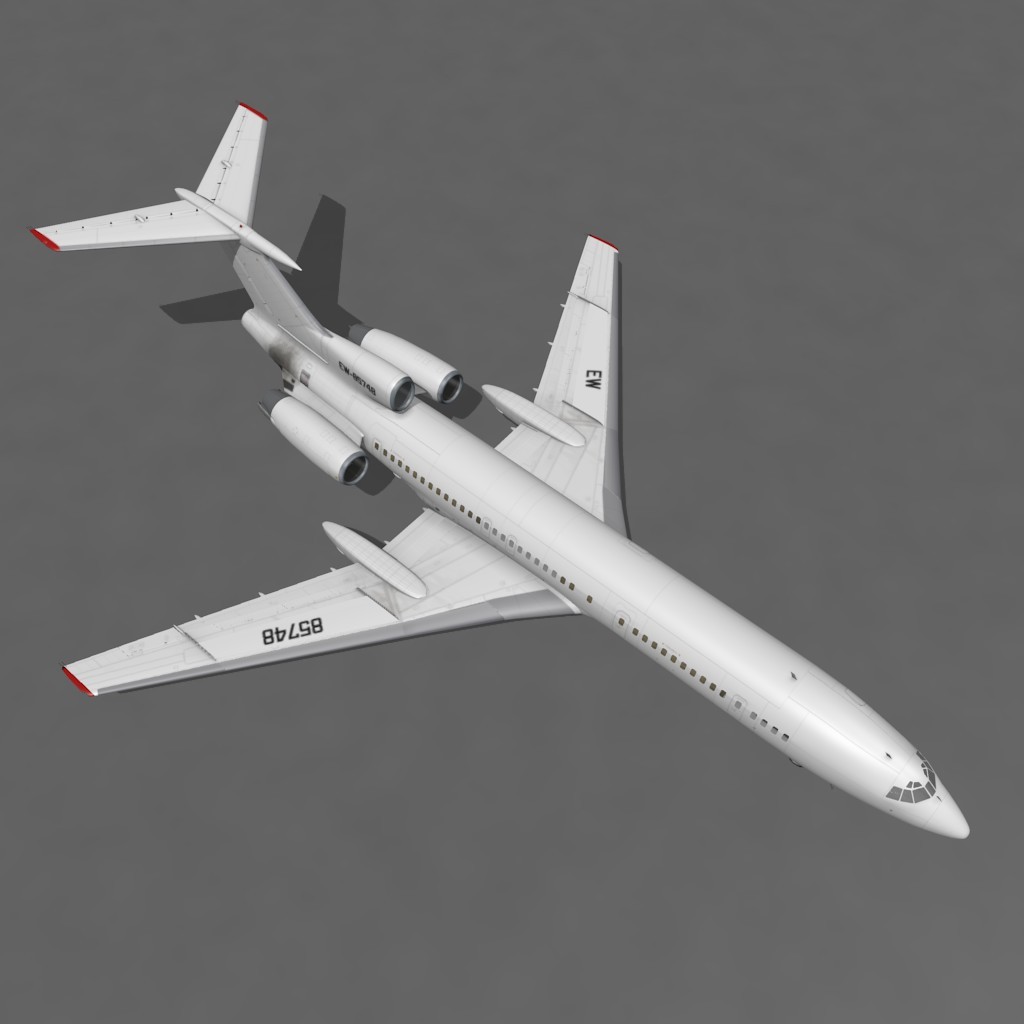 Tu154M exterior model preview image 1
