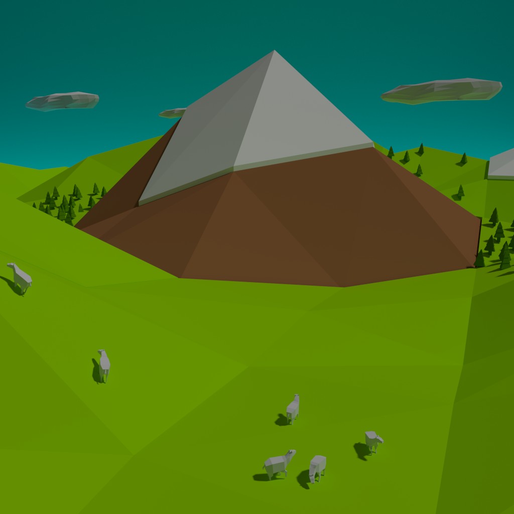 Low poly Mountain preview image 1