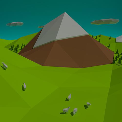 Low poly Mountain preview image
